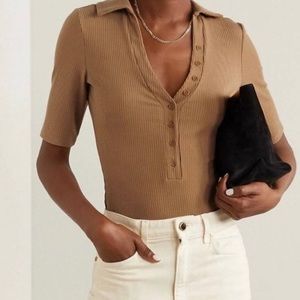 Reformation | Rita Collared Bodysuit